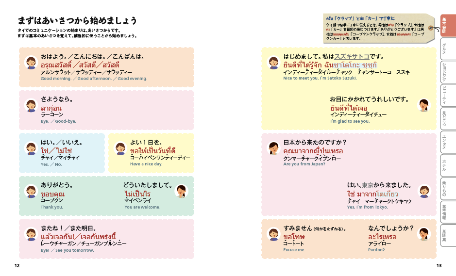 ことりっぷ 会話帖 タイ語