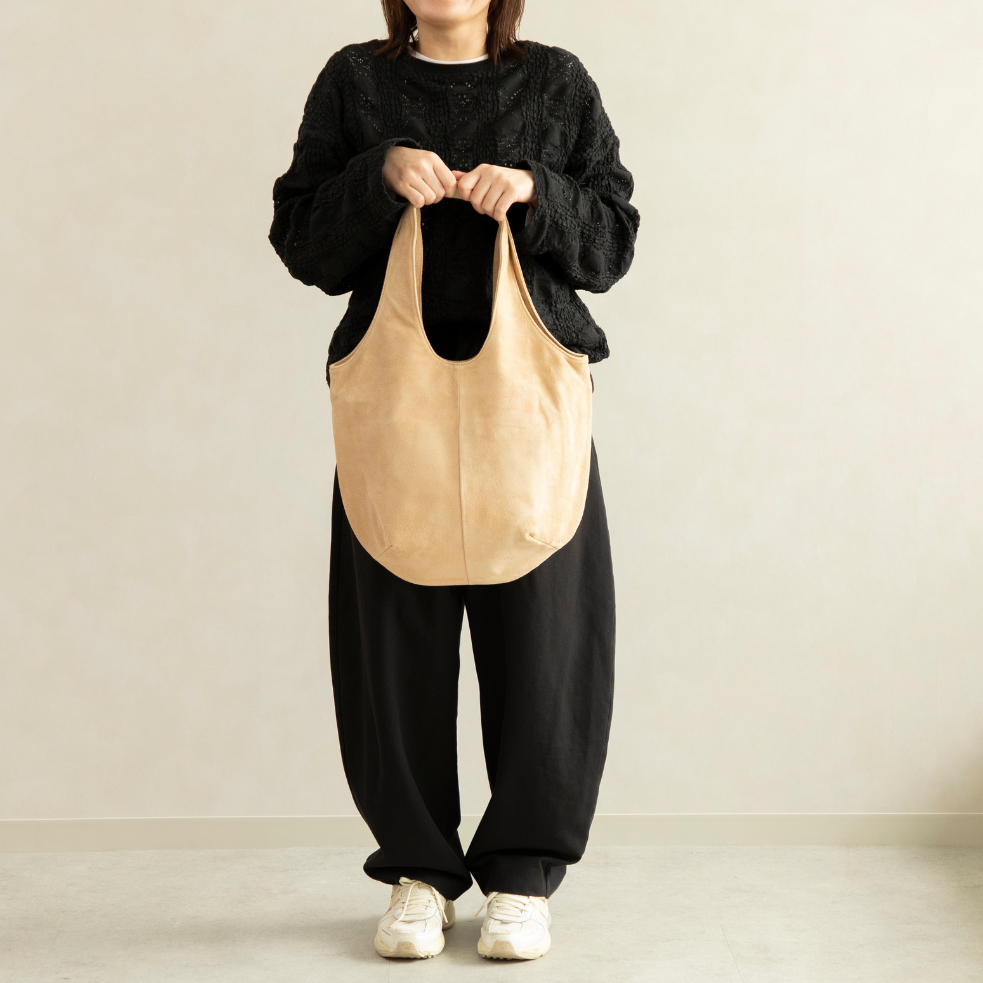 洗える革のドロップトートバッグ【トウキョウレザーファクトリー