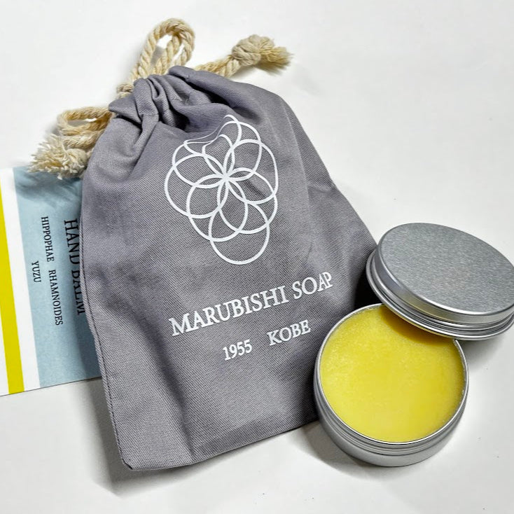 天然精油がもたらす心安らぐ香りのハンドバーム(沙棘&柚子)【丸菱石鹸】