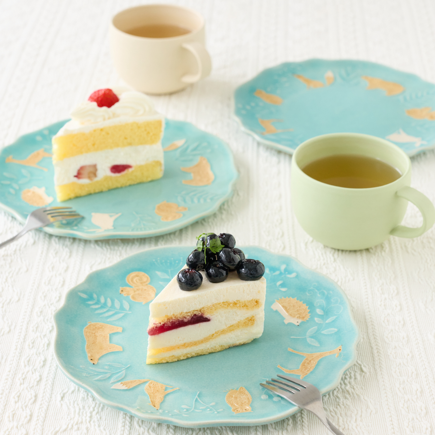 森の動物のお皿【よしざわ窯】