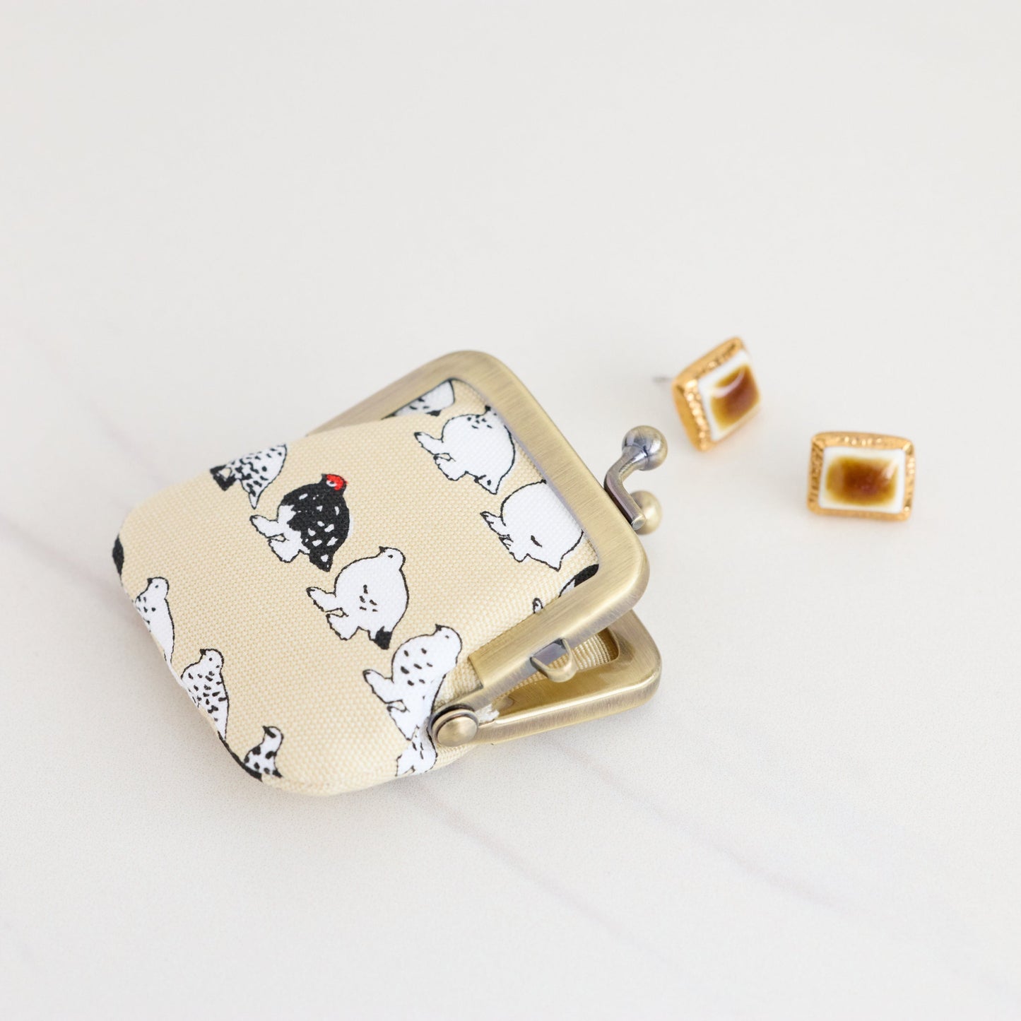 raicho 寸ぱちがま口財布【marble SUD】