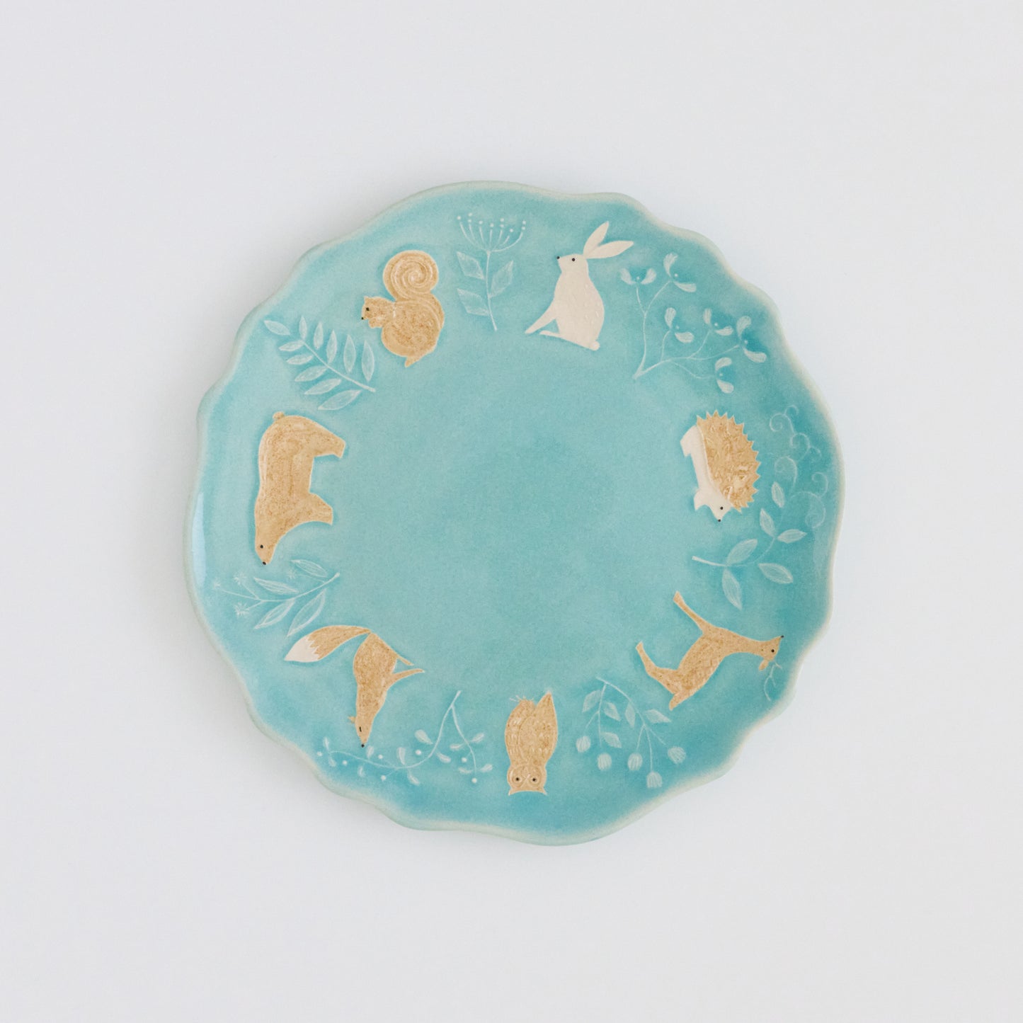 森の動物のお皿【よしざわ窯】
