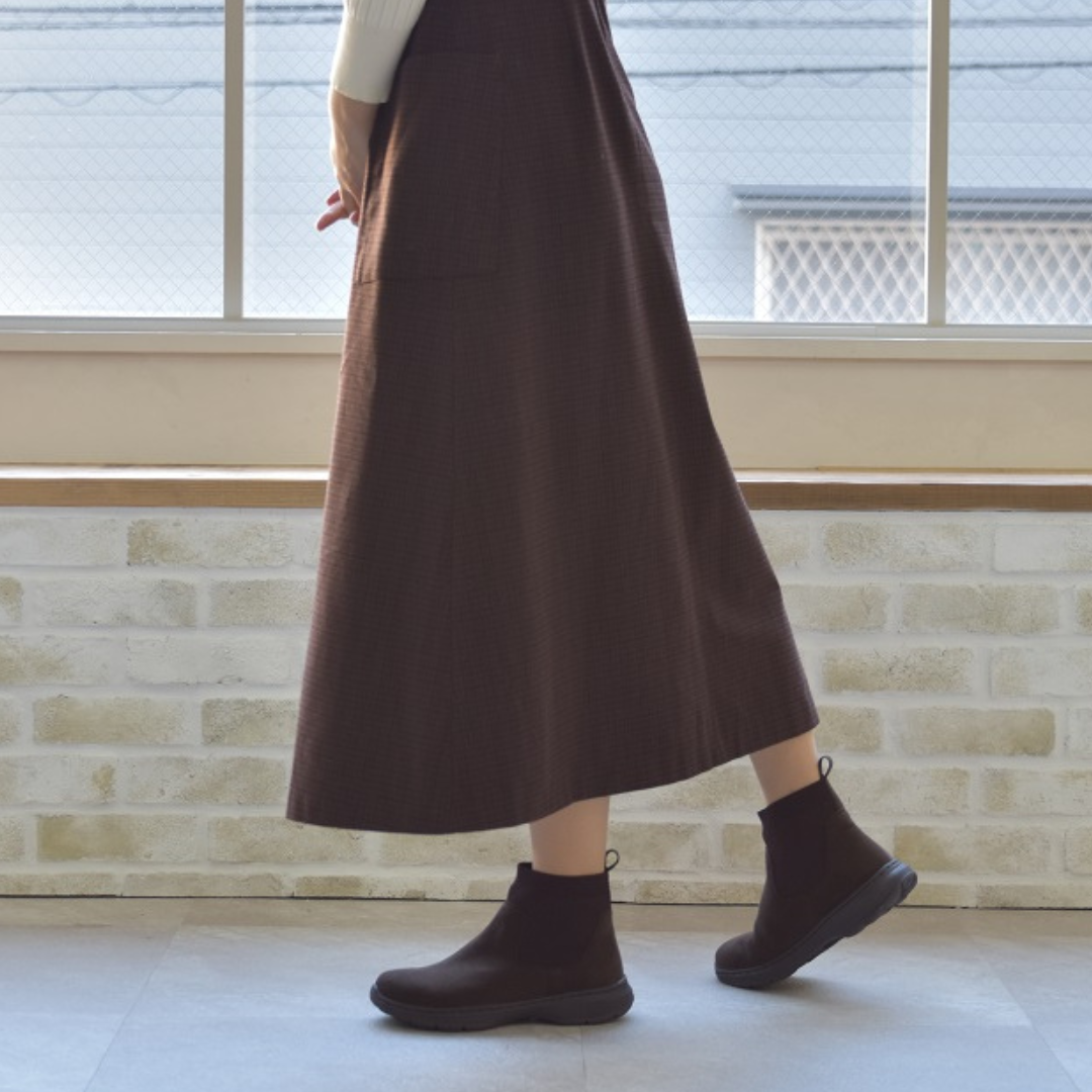 ことりっぷ×クロールバリエ ニットショートブーツ