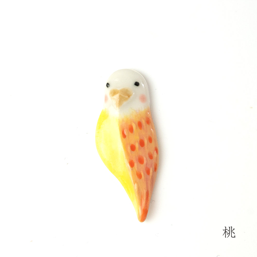 【七窯社】インコ(ブローチ)