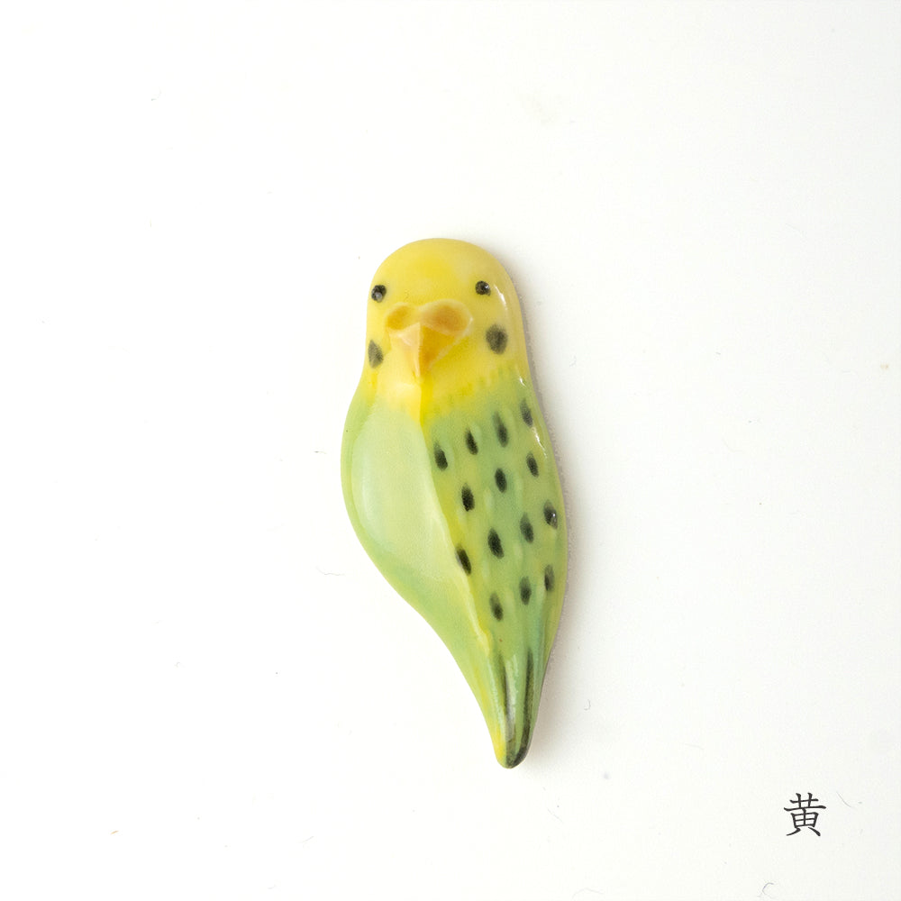 【七窯社】インコ(ブローチ)