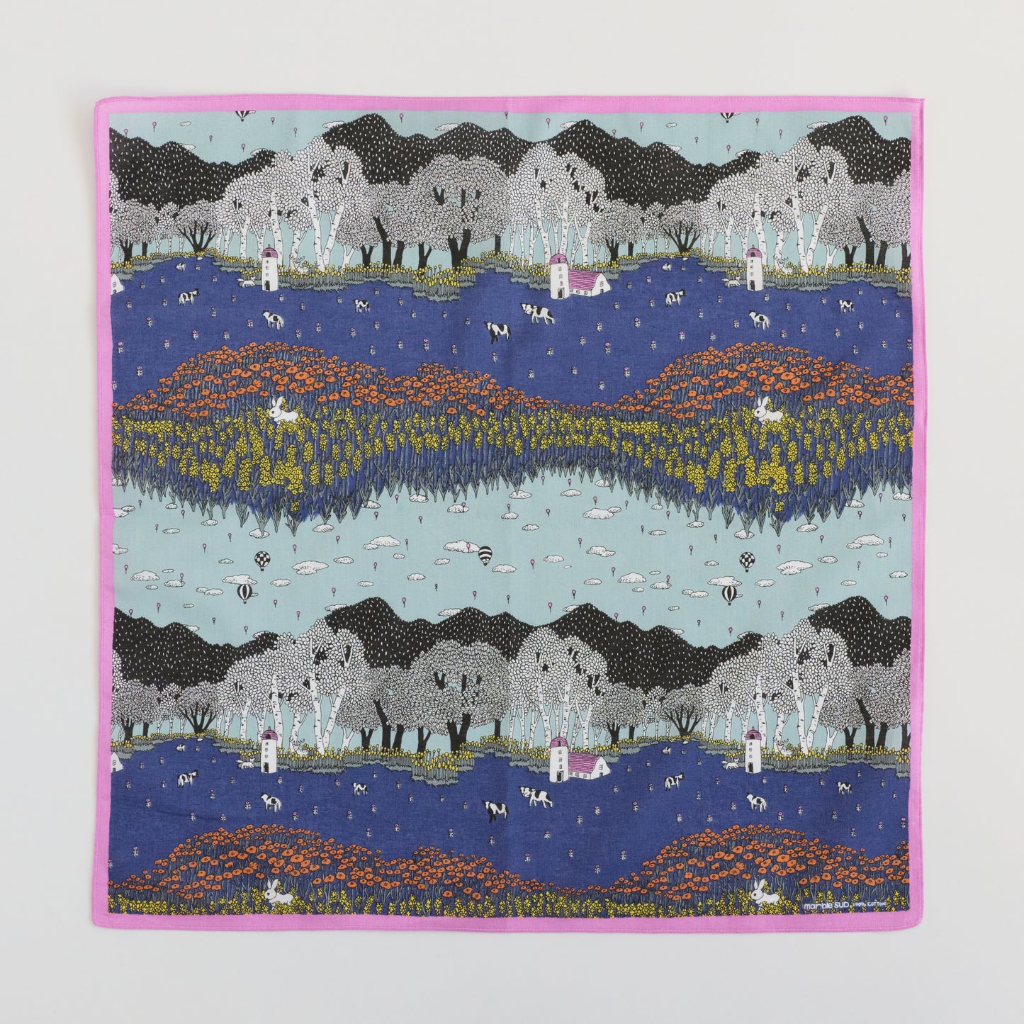 北海道・美瑛柄｜ハンカチ　BIEI【marble SUD】