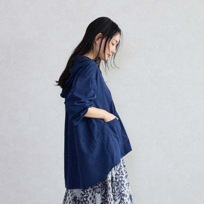 旅のアイデアを詰め込んだ撥水・ＵＶカットほのかわフーディーブルゾン【フェリシモ×ことりっぷ】