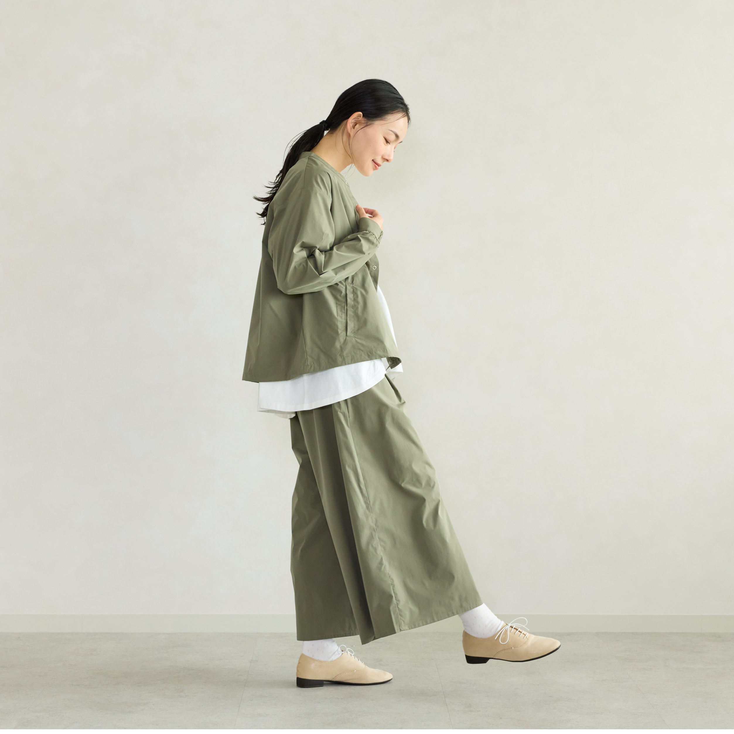 手持ちの服にも合わせやすい♪ UVカット＆撥水セットアップ