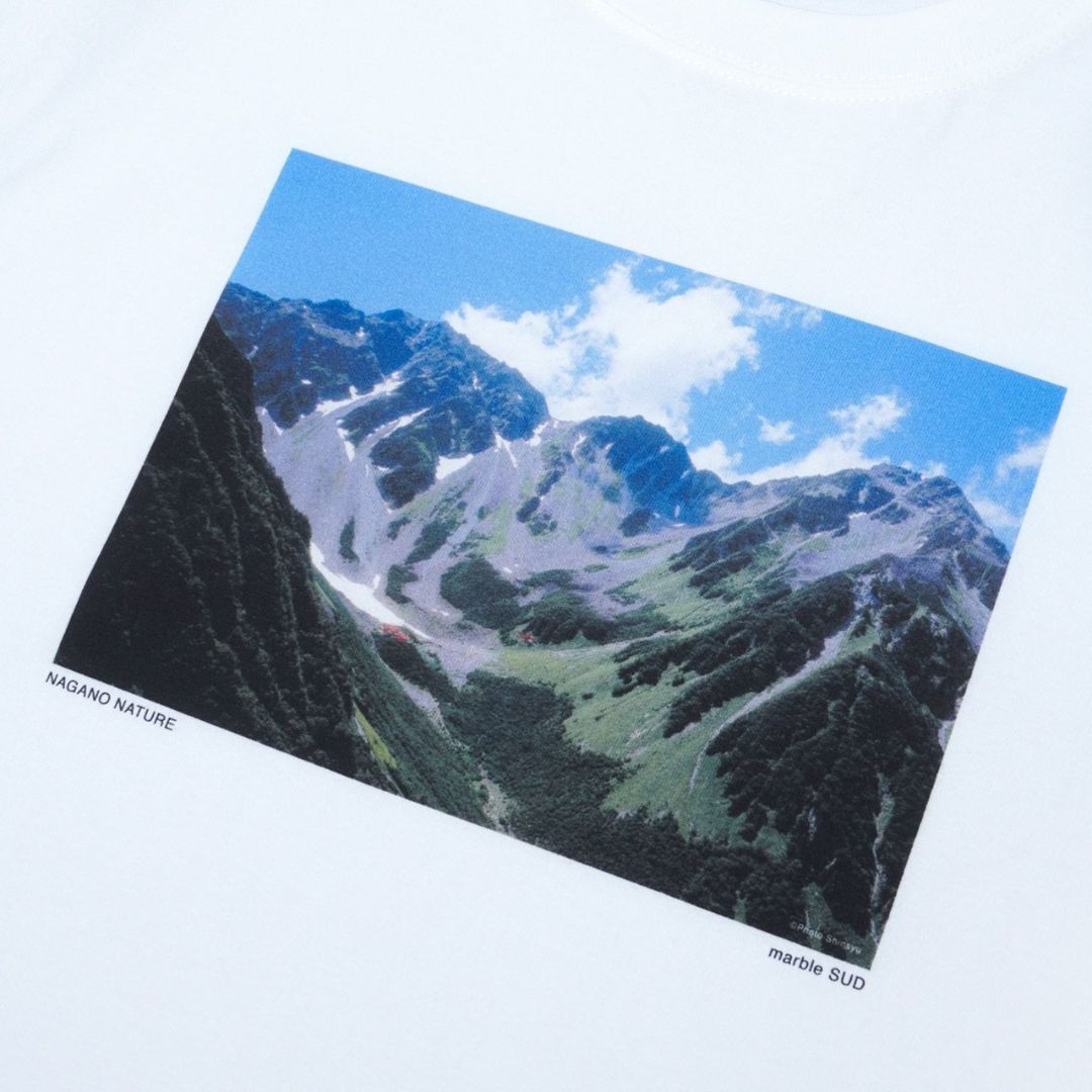 信州北アルプス｜フォトTシャツ　photo mountain【marble SUD】