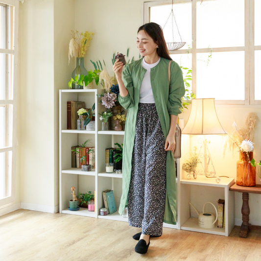 ことりっぷ サスペンダー付きギャザーパンツ