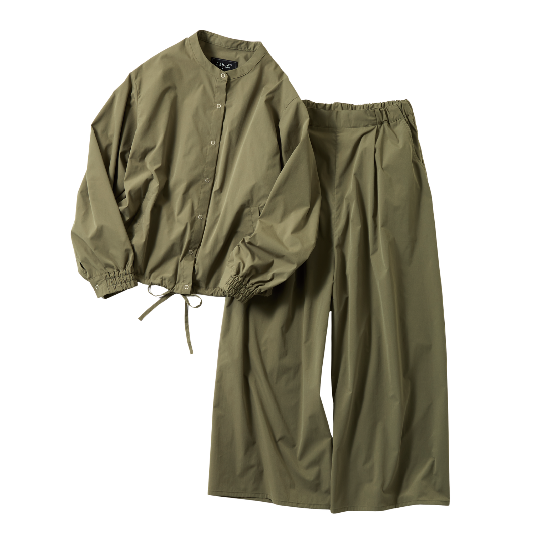 手持ちの服にも合わせやすい♪ UVカット&撥水セットアップ 手持ちの服にも合わせやすい♪ UVカット&撥水セットアップ