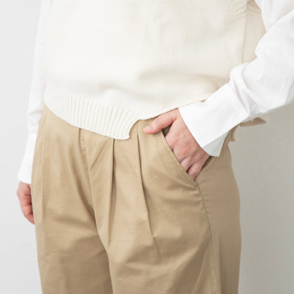 キレイNANOタックワイドチノパンツ