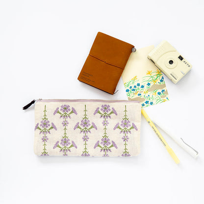 刺繍ポーチ ベルフラワー【テンジンファクトリー】
