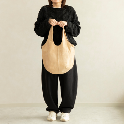 洗える革のドロップトートバッグ【トウキョウレザーファクトリー】