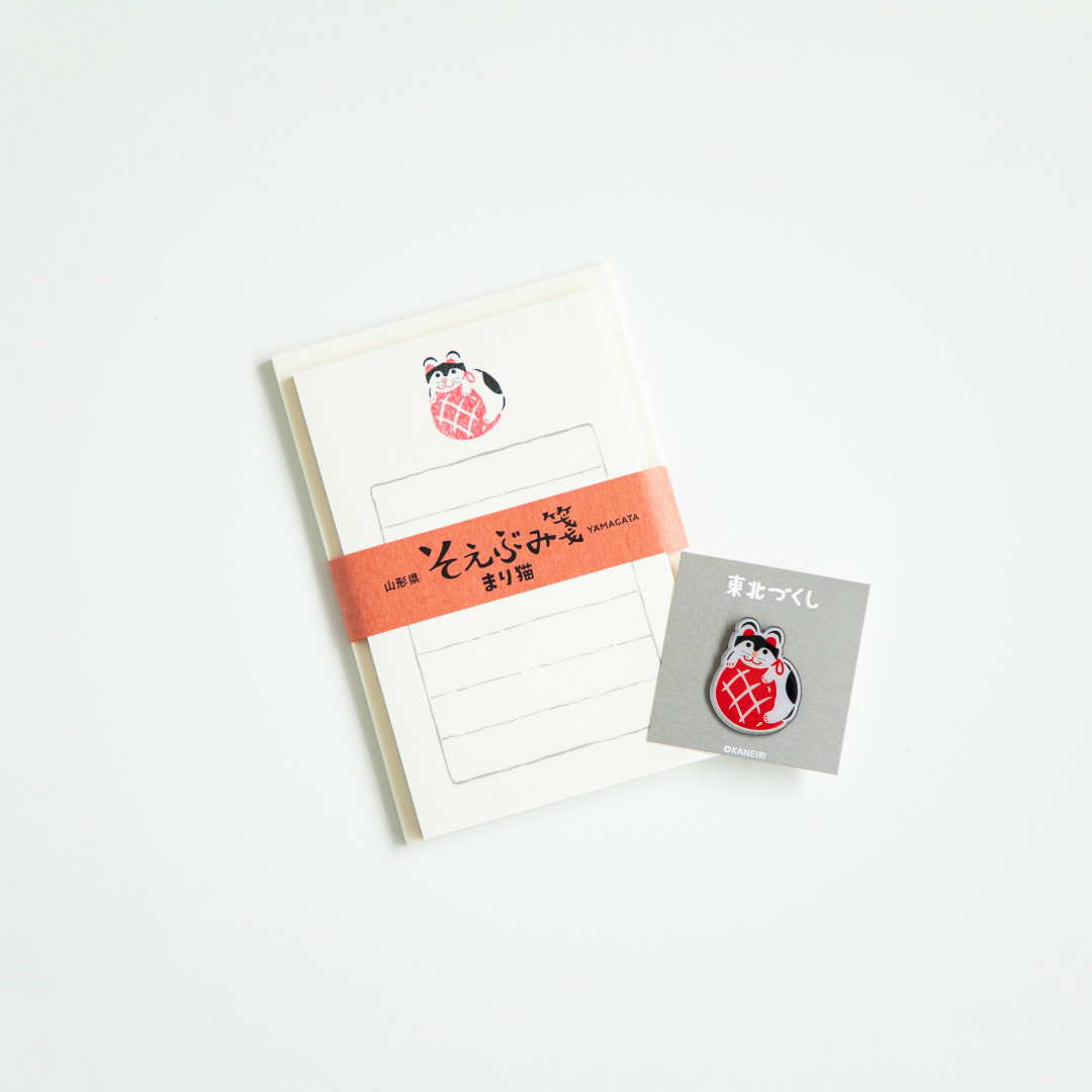 東北づくし「そえぶみ箋」＆「ピンズ」セット【東北スタンダードマーケット】