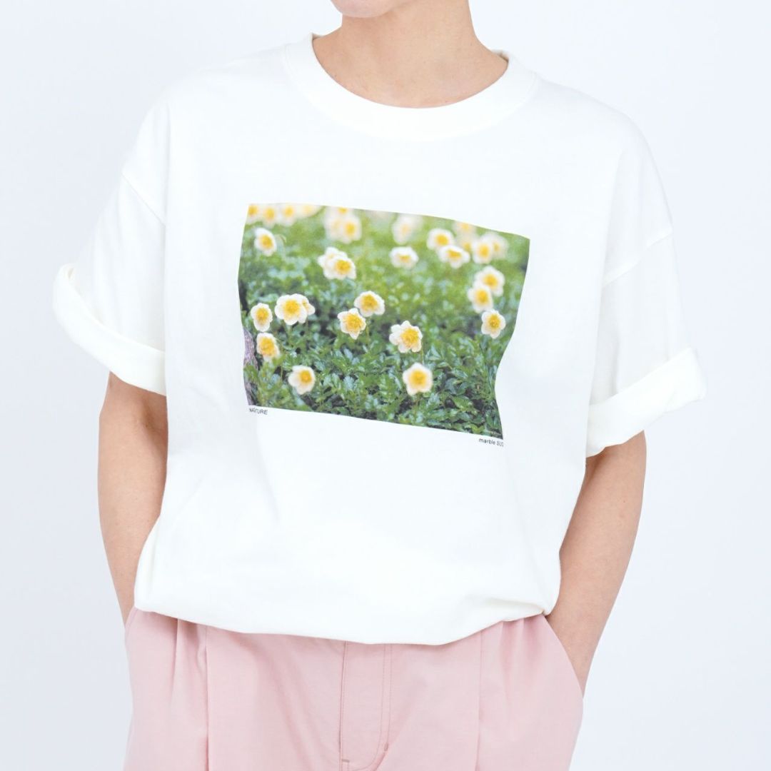 信州の夏の植物｜フォトTシャツ　photo alpine flower【marble SUD】