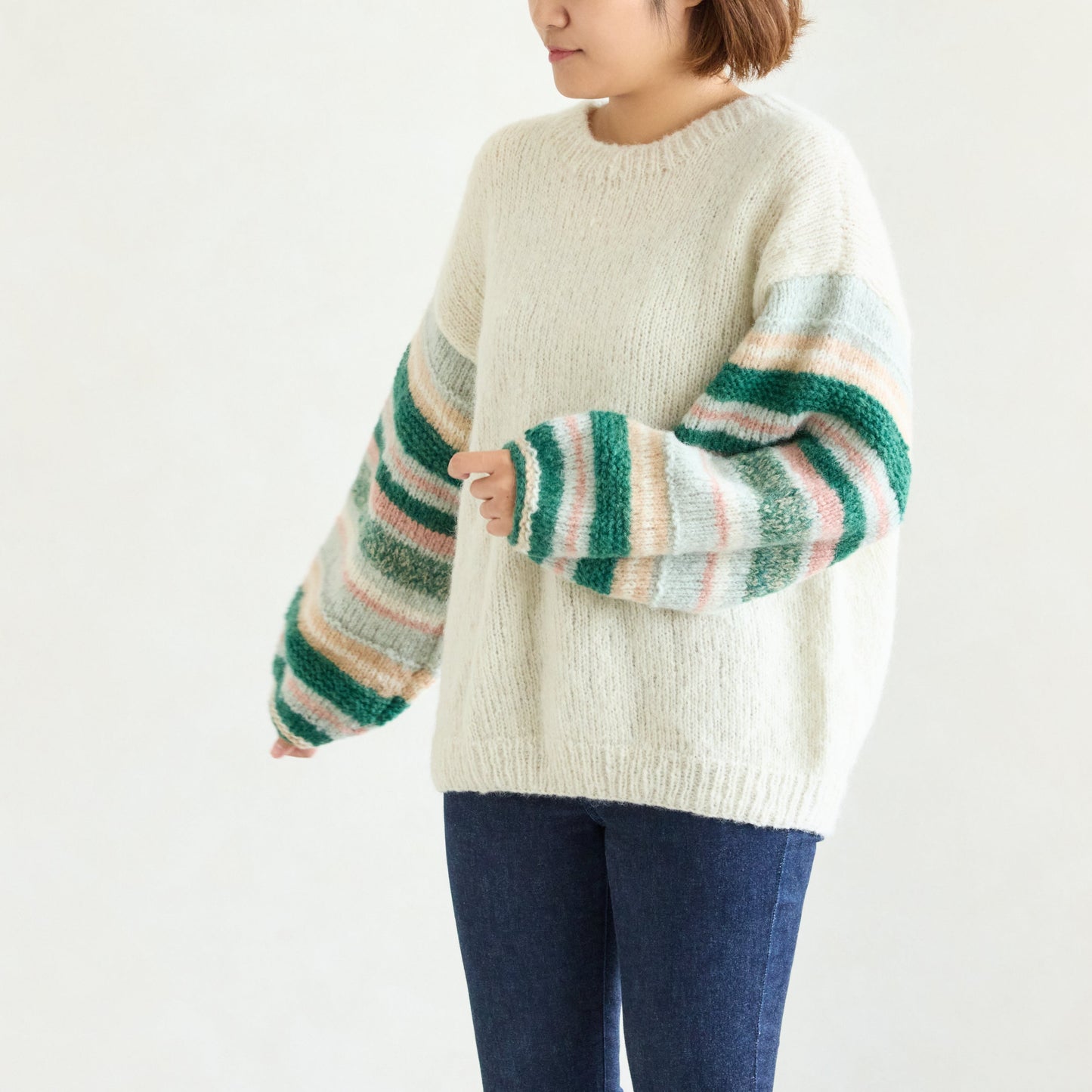 ボーダースリーブ プルオーバー【marble SUD】