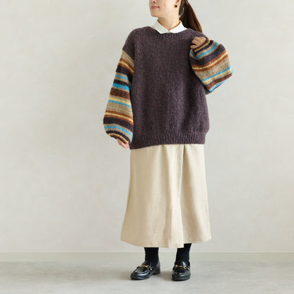 ボーダースリーブ プルオーバー【marble SUD】