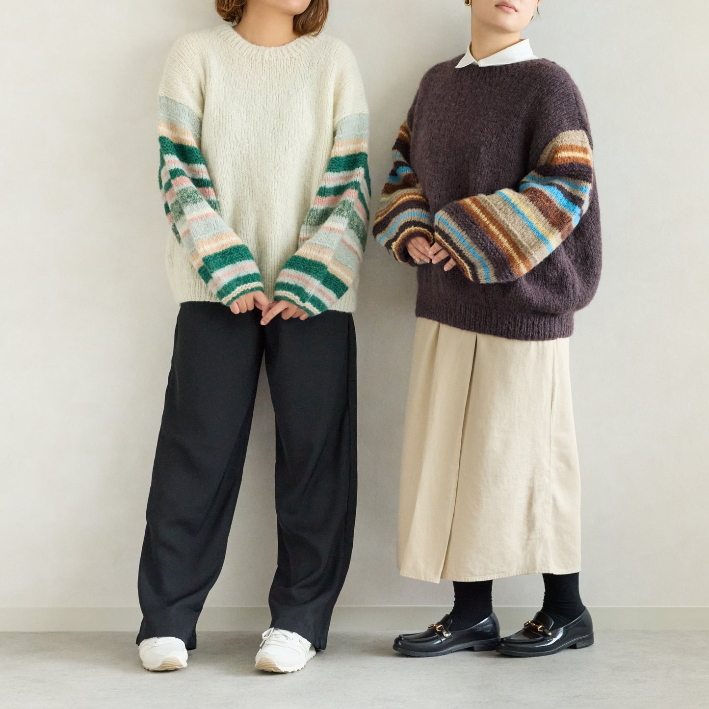 ボーダースリーブ プルオーバー【marble SUD】