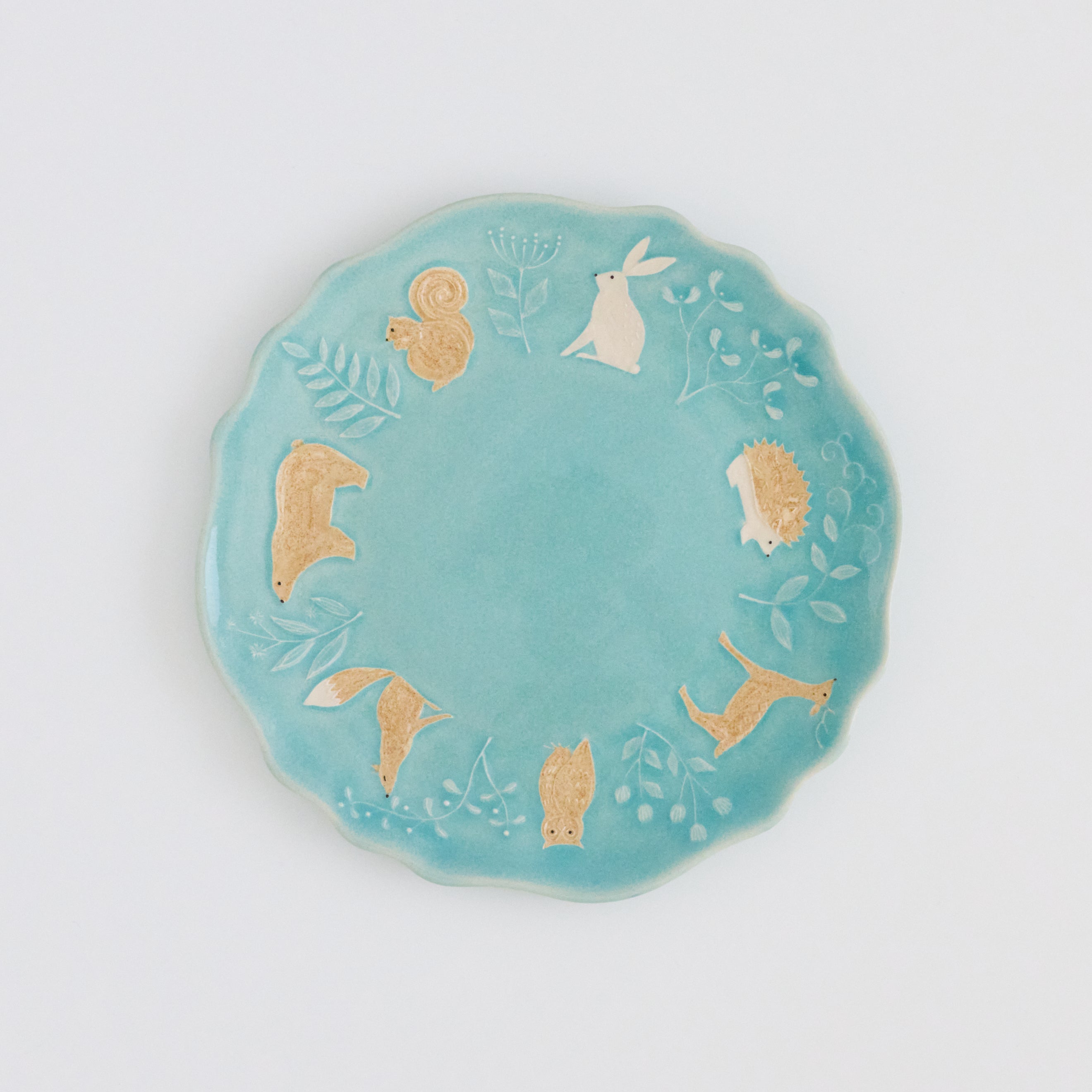 森の動物のお皿【よしざわ窯】