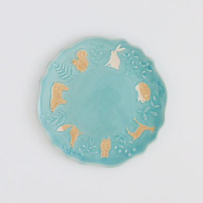 森の動物のお皿【よしざわ窯】