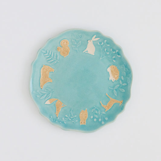 森の動物のお皿【よしざわ窯】