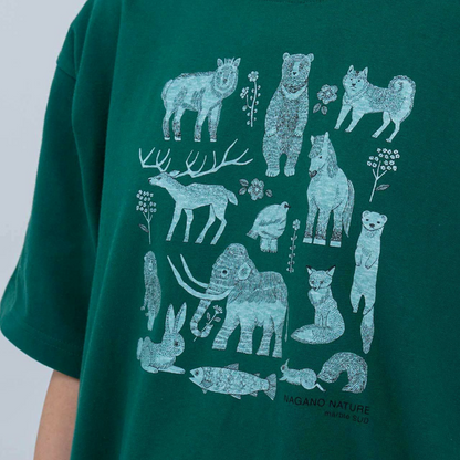 長野の動物柄｜Tシャツ　Nagano Nature【marble SUD】