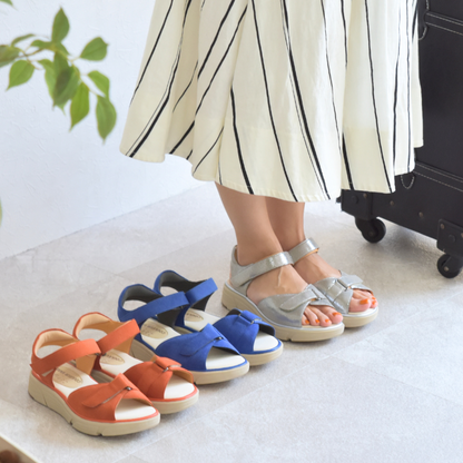 幅が調整できる厚底ストラップサンダル【ことりっぷ×クロールバリエ】